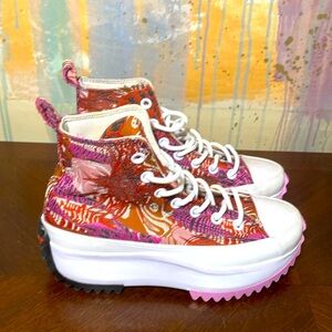 Converse Run Star Hike High Tropical Print Shoes Women’s 6.5/Mens 5